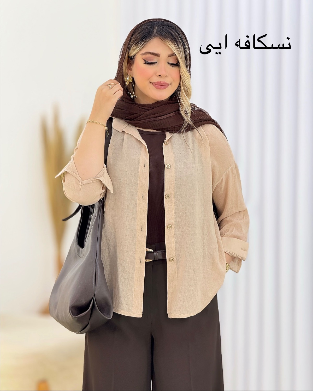 شومیز باکسی پری شیشه‌ای کد i736