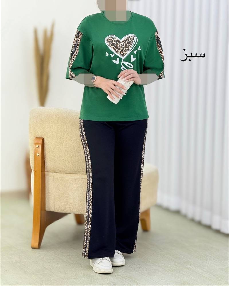 ست تیشرت شلوار پلنگی کد I634