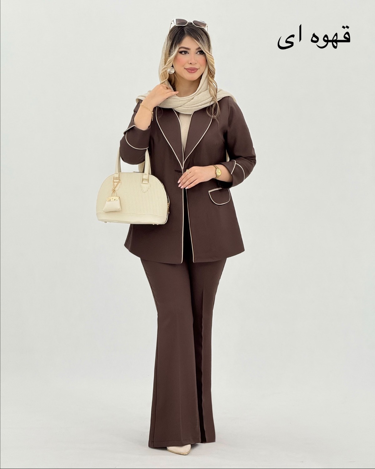 ست کت شلوار مغزی دوزی کج راه کد i872
