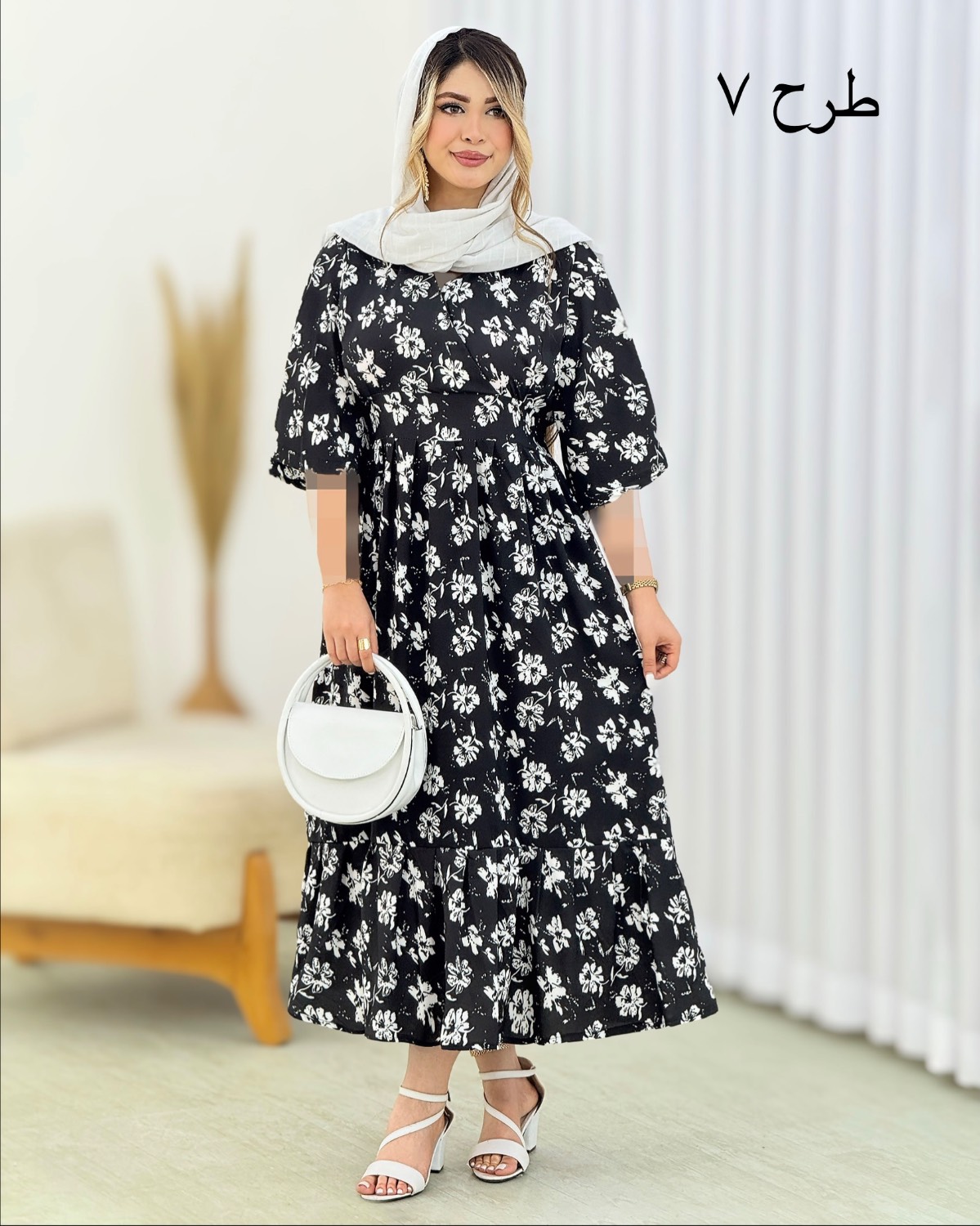 پیراهن ساحلی بوگاتی گلدار کد i725