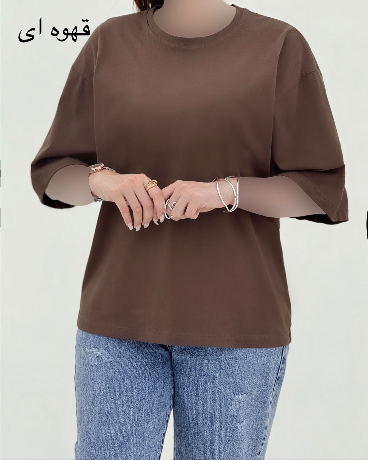 تیشرت باکسی رنگی نخ پنبه کد i770