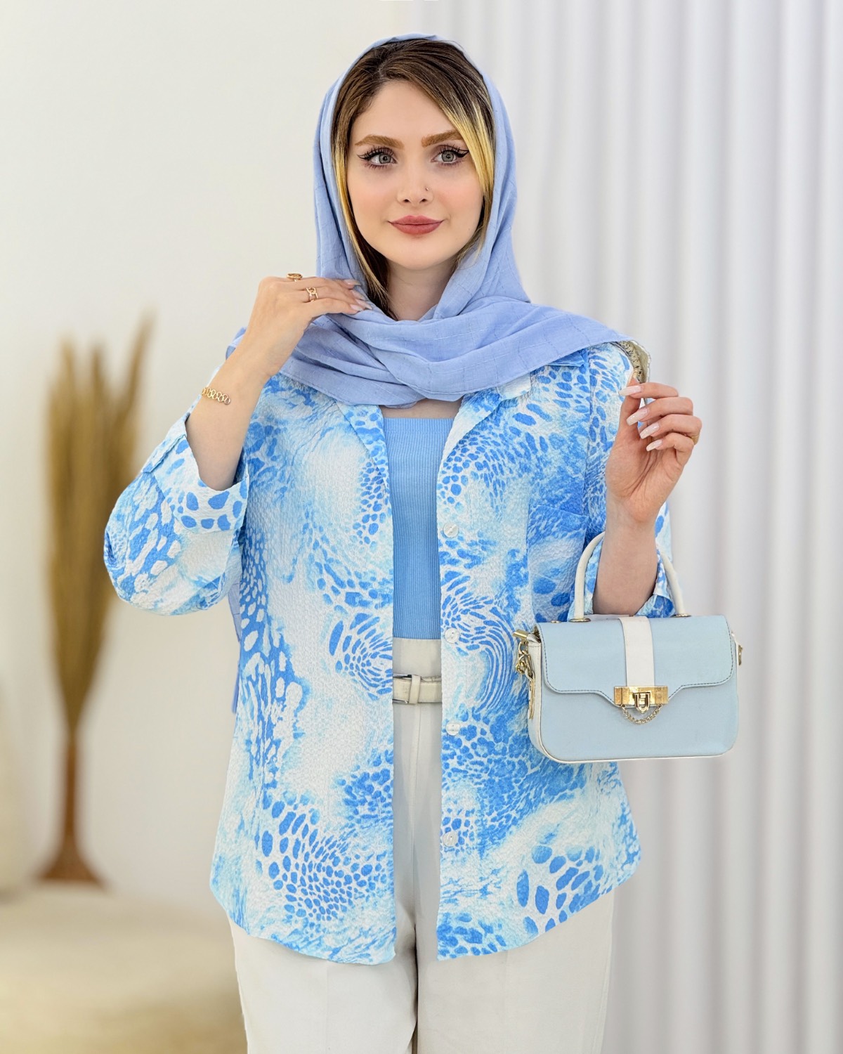 شومیز آبرنگی پلنگی ینزی کد i772