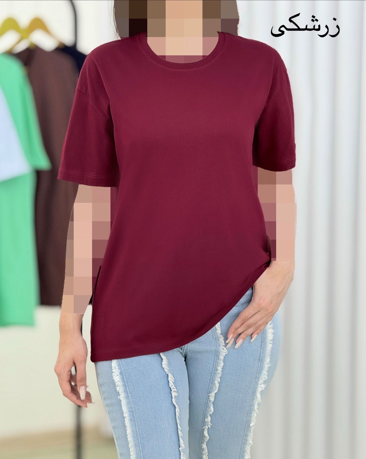 تیشرت ساده نخ پنبه زنانه کد i398