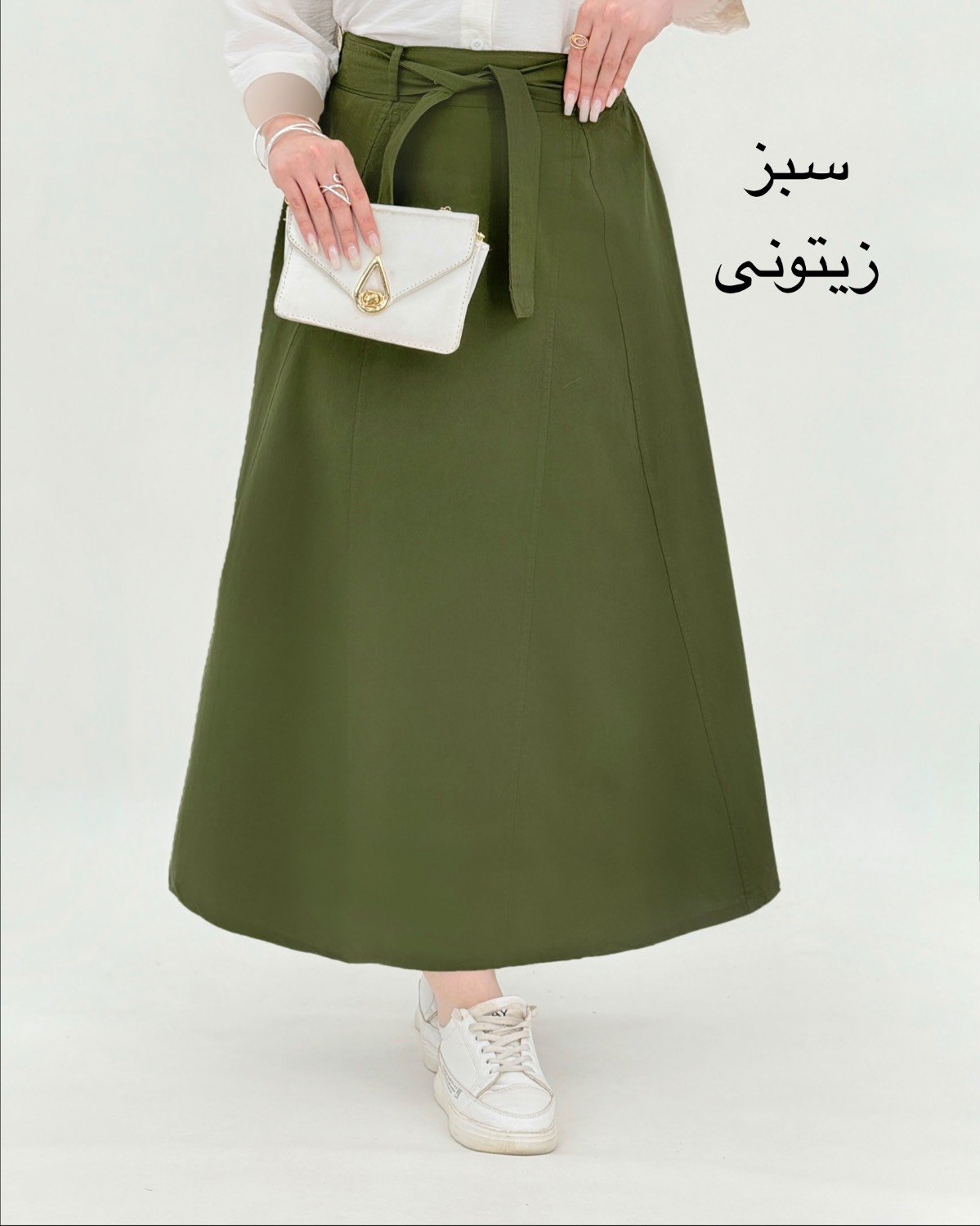 دامن جلو بندی لینن جناغی زارا کد i795