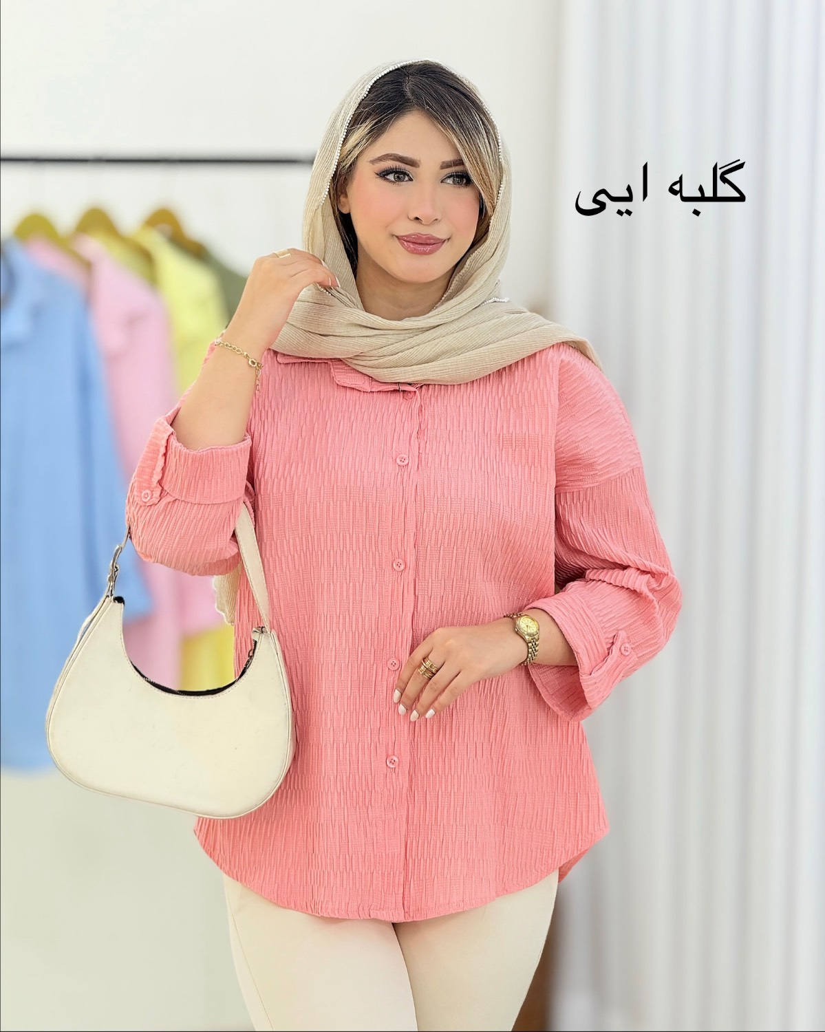 شومیز پفکی آستین پاکتی کد i482