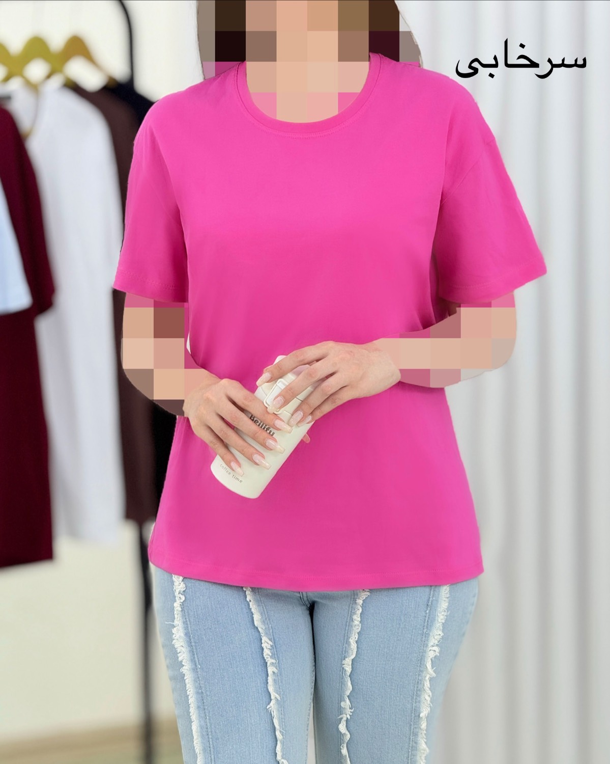 تیشرت ساده نخ پنبه زنانه کد i398