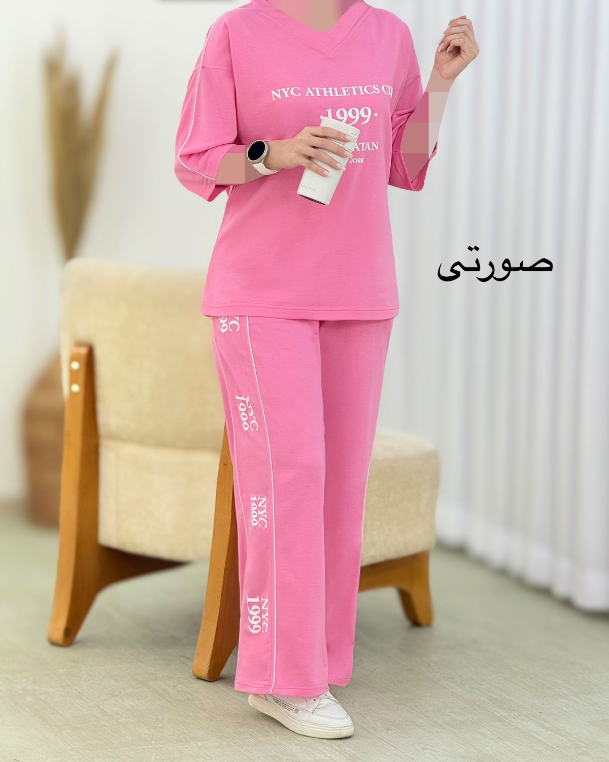 ست تیشرت شلوار چاپی ویکسوز پنبه کد i714