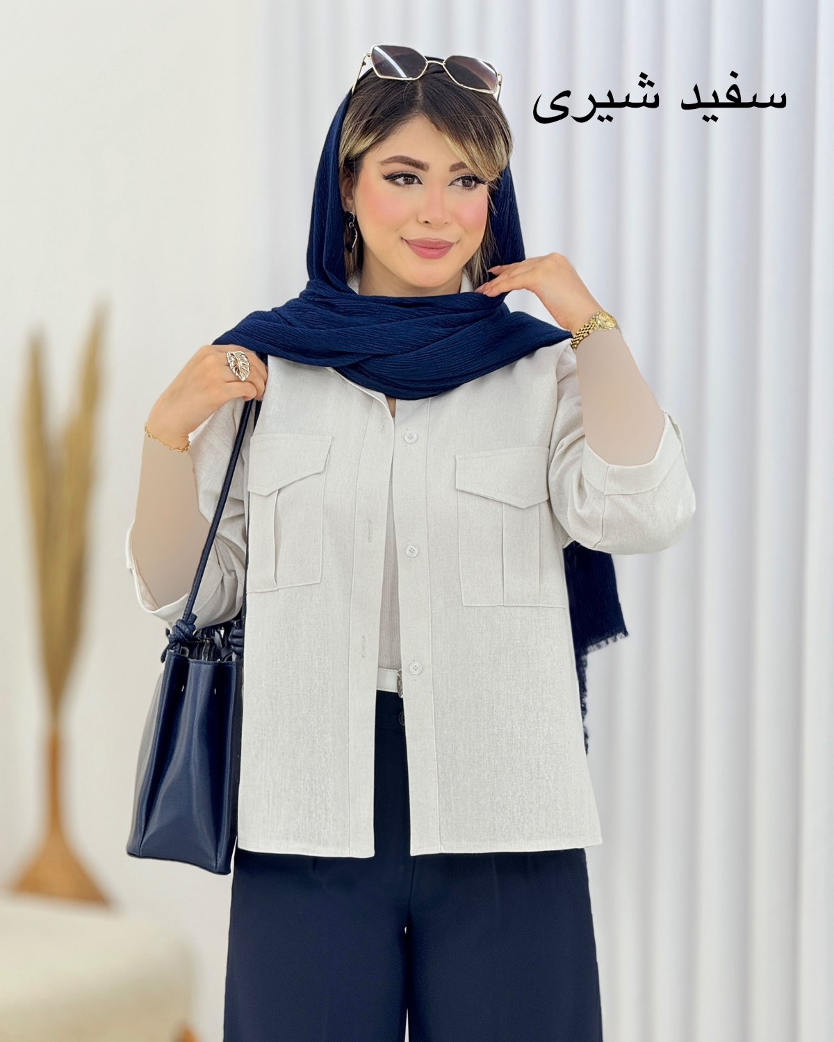 شومیز باکسی لینن کد i819