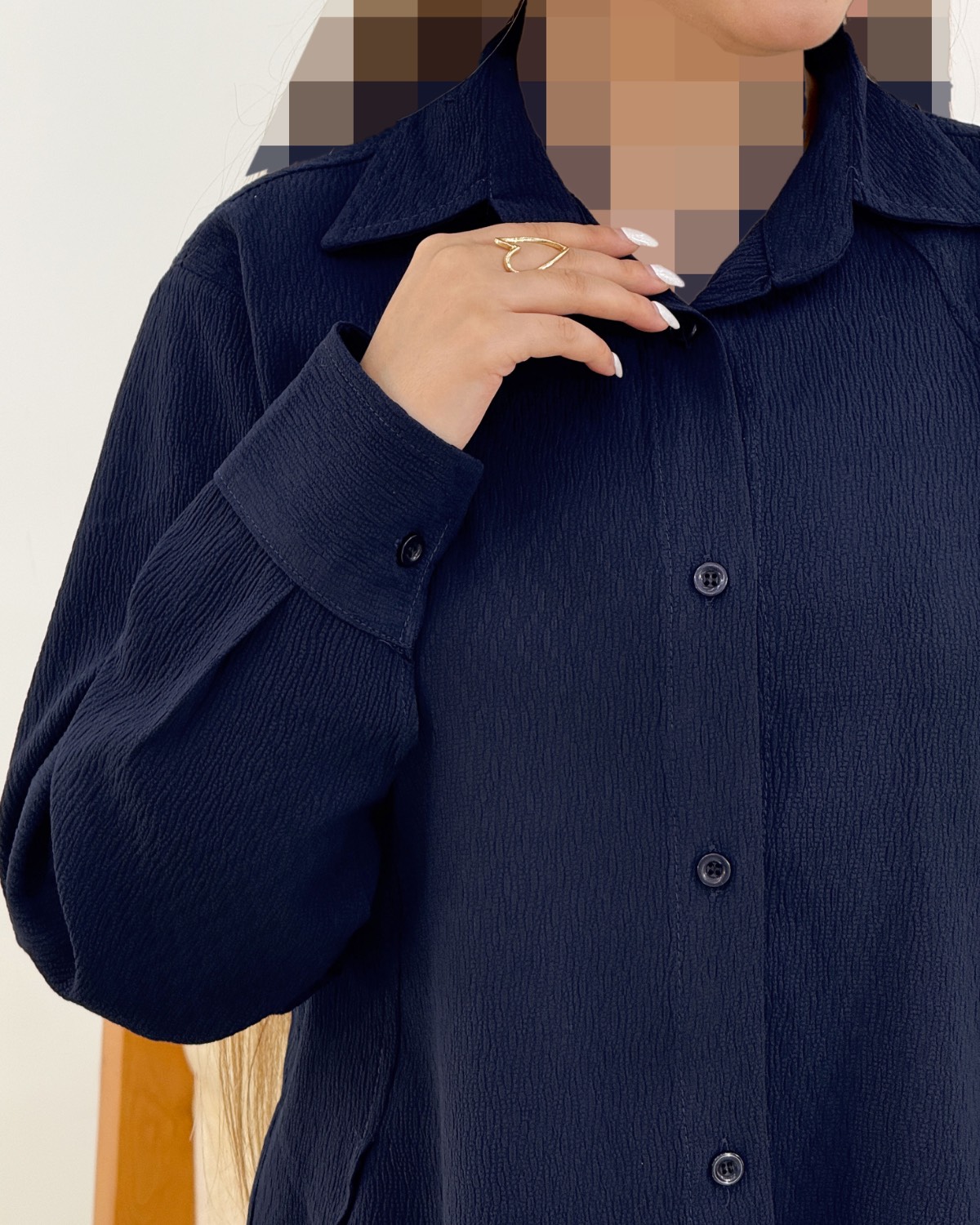 شومیز پایین هلال چاکدار کد i361