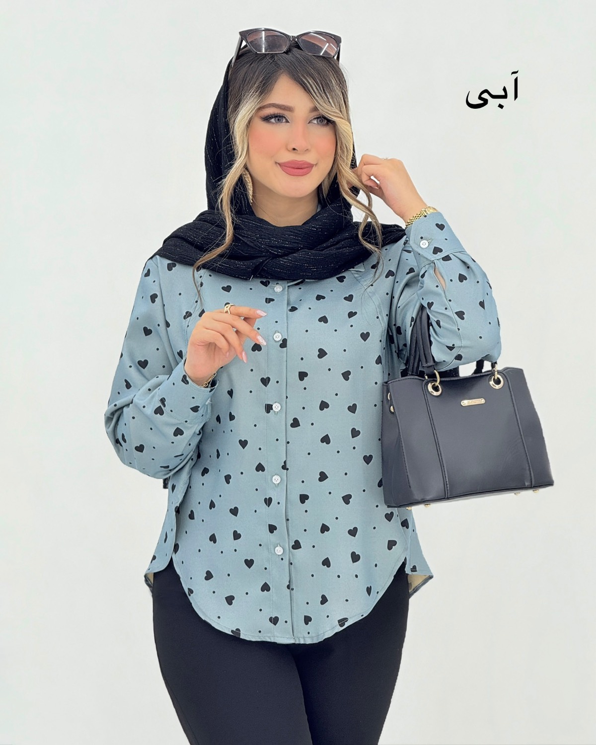 شومیز چاکدار قلبی صوفیا کد i863