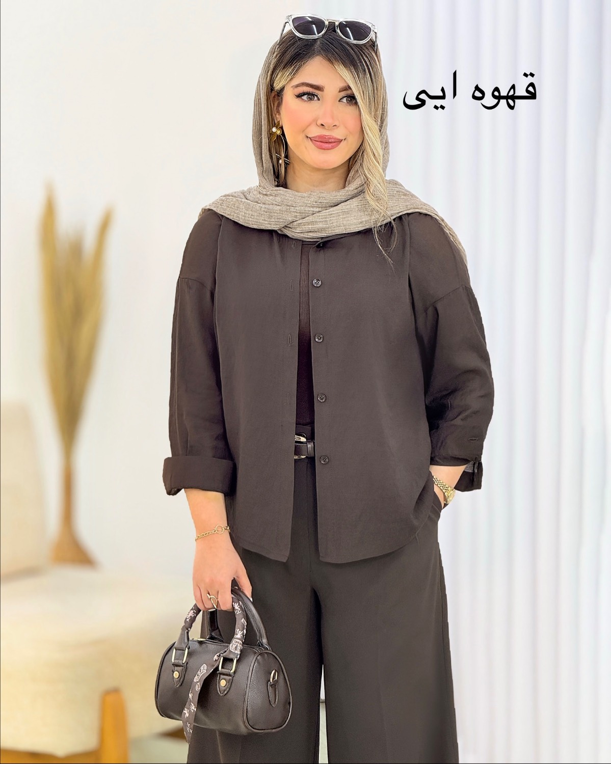 شومیز باکسی پری شیشه‌ای کد i736
