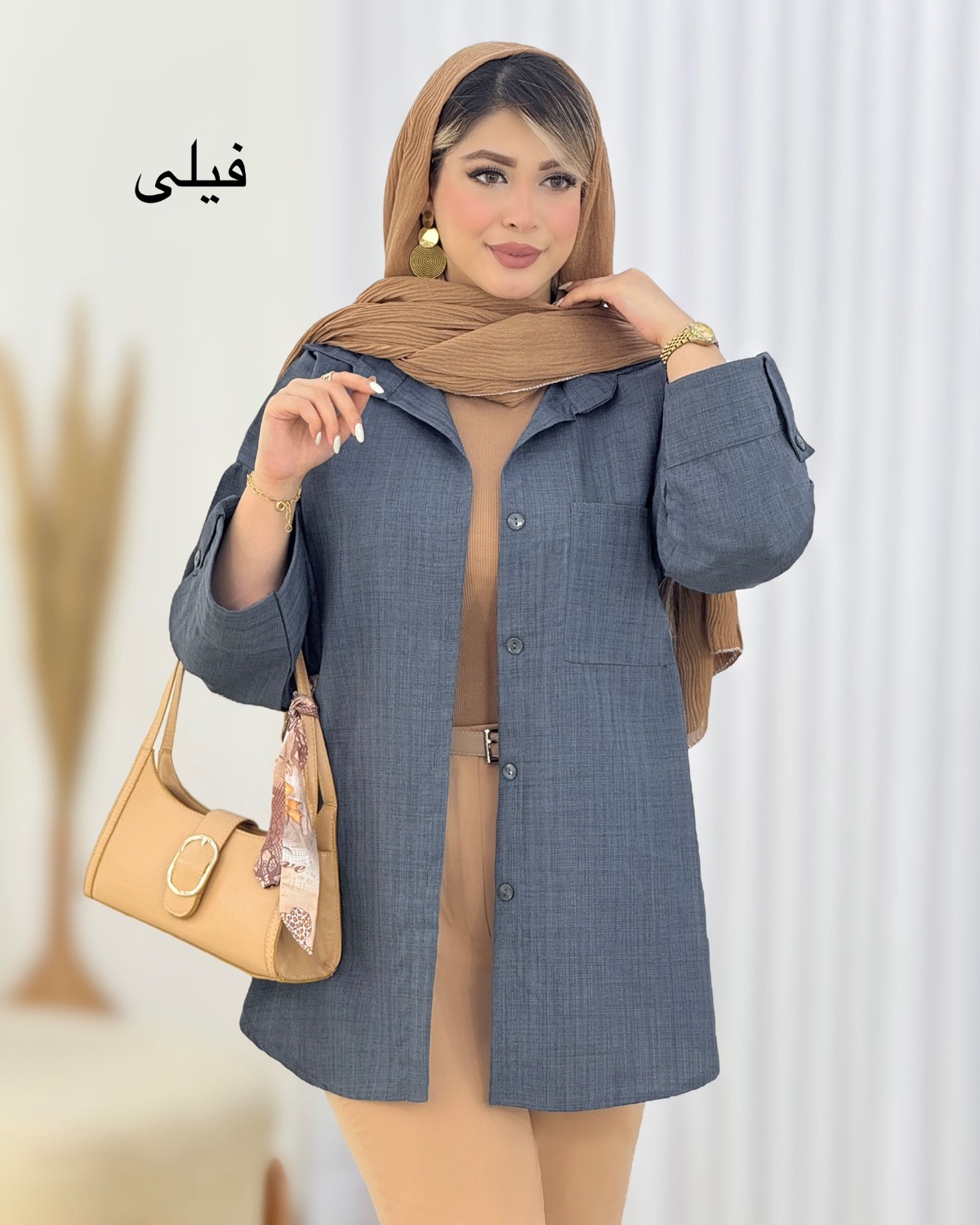 مانتو شانتون جیب‌دار کد i590