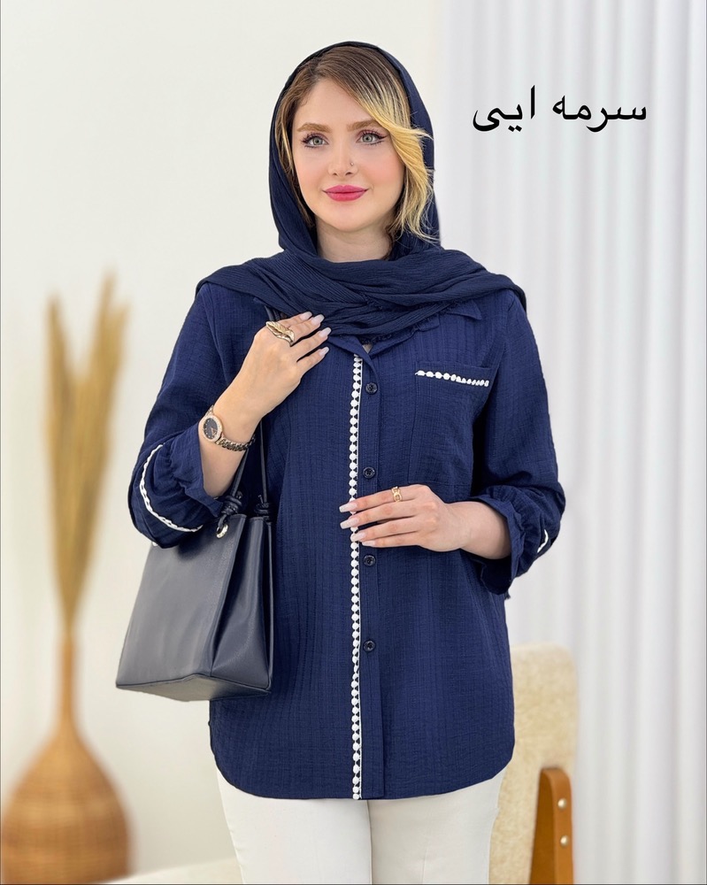 شومیز عدسی شانتون ژاکارد کد i710