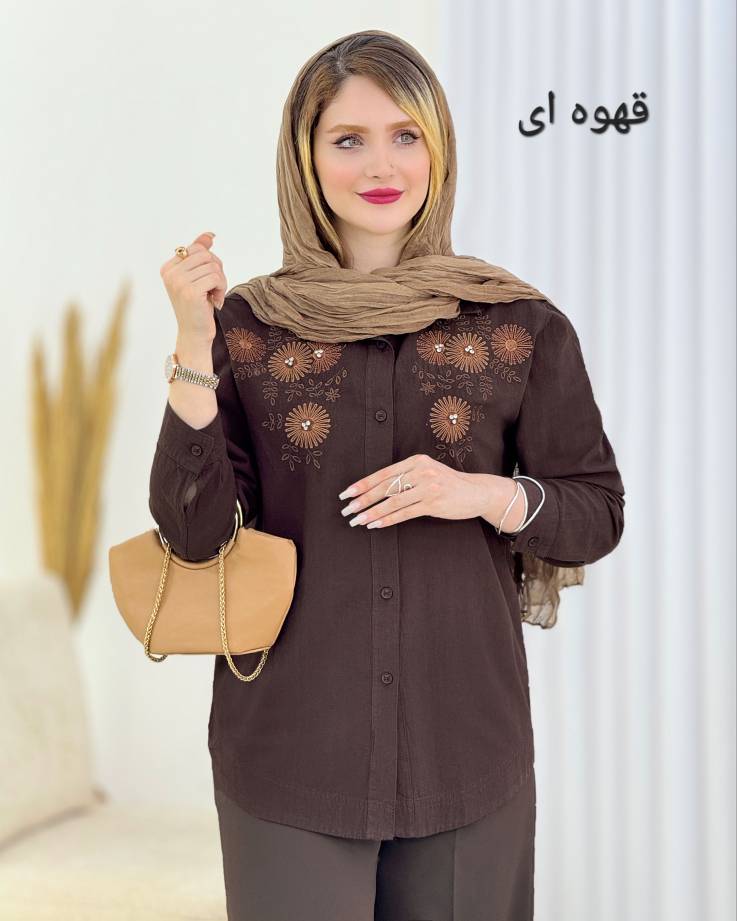 مانتو لینن منجوق دوزی کد i782