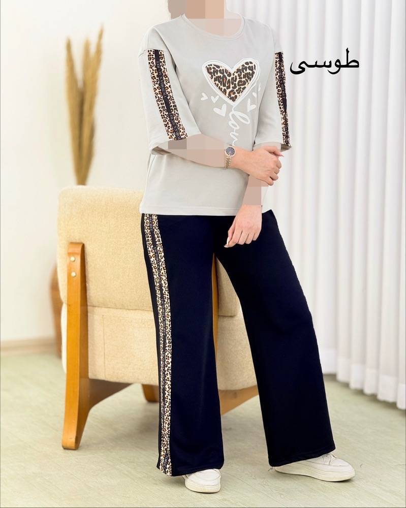 ست تیشرت شلوار پلنگی کد I634