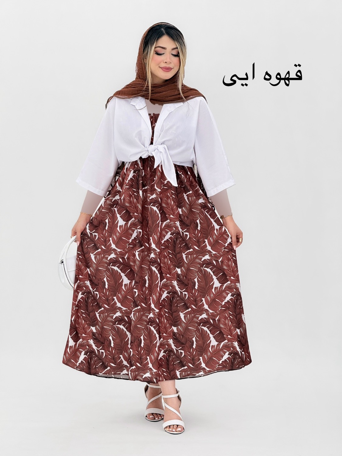 ست پیراهن ساحلی و شومیز گره ای کد i887