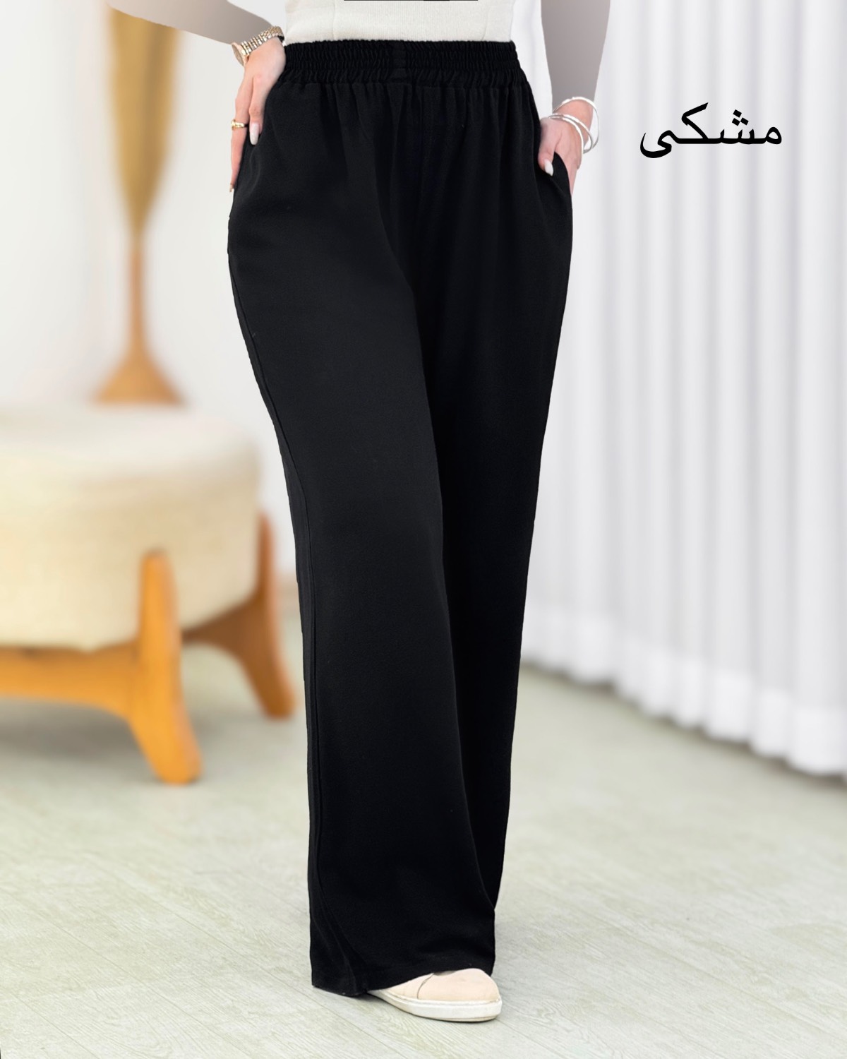 شلوار بگ کمر کش بامبو کد i799