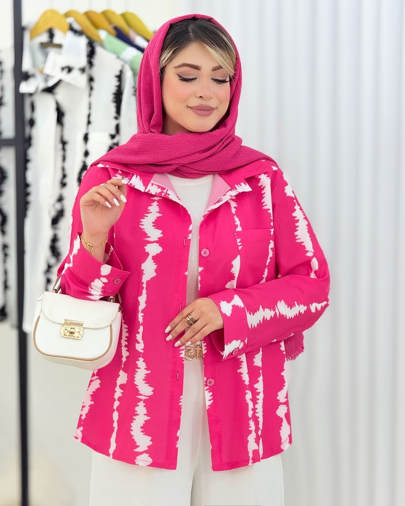 شومیز بوگاتی چاپی راه‌راه کد i438