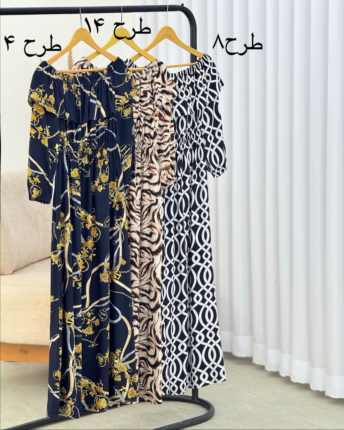 پیراهن ساحلی نخی کمر کش کد i357