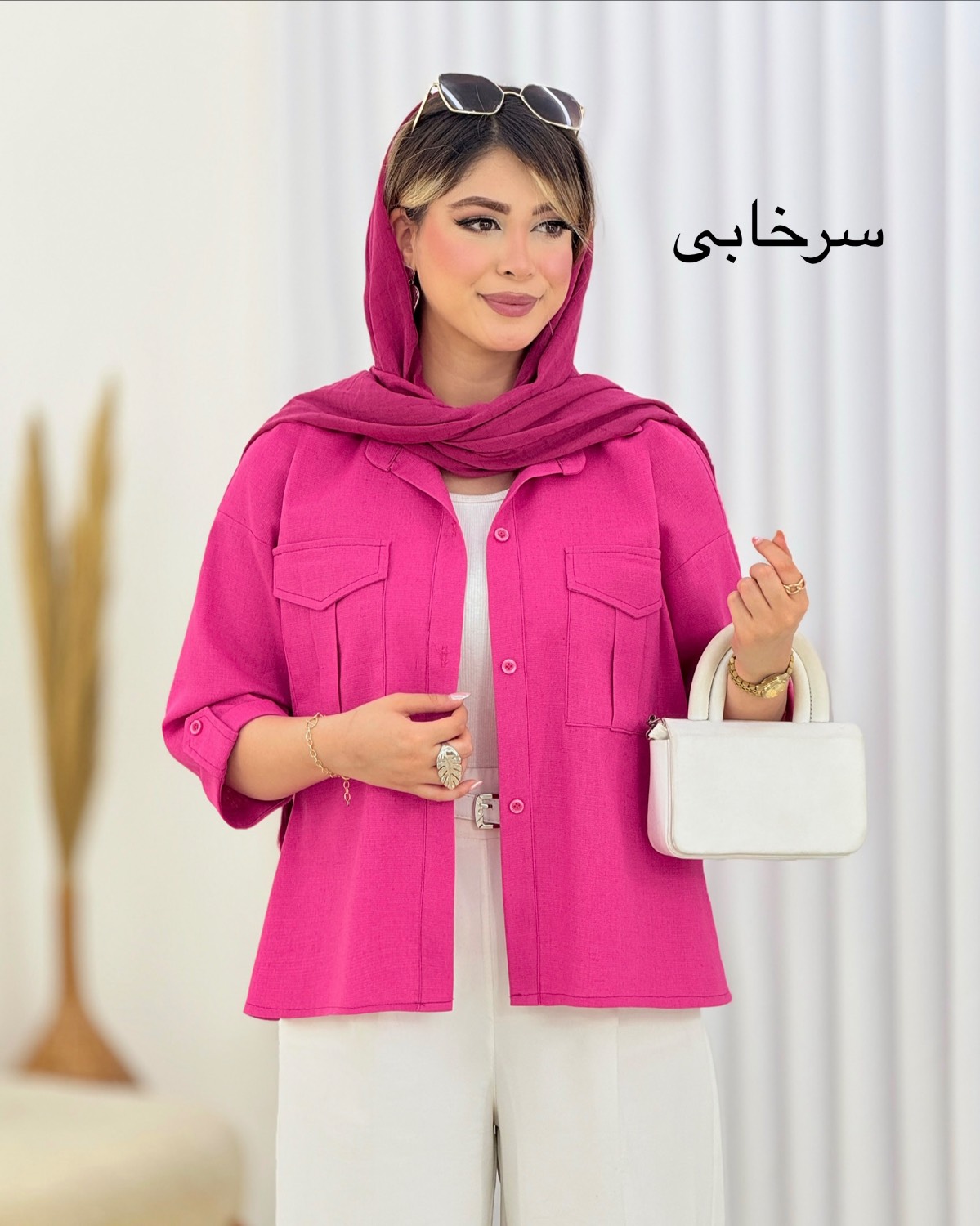 شومیز باکسی لینن کد i819