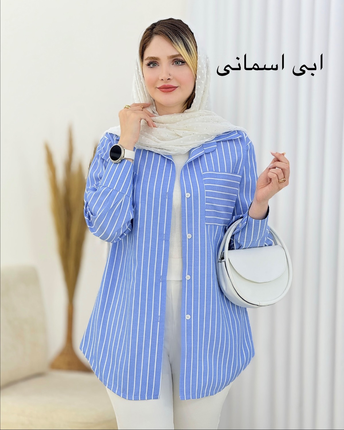 مانتو راه راه درشت کد I719