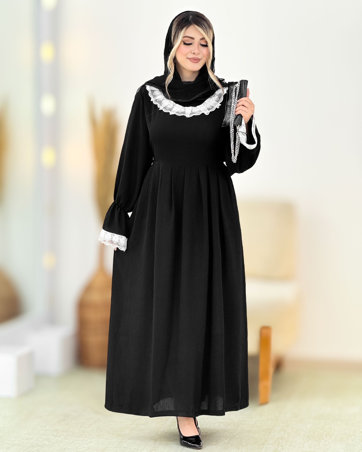 پیراهن بلند الیزه مدل عروسکی کد i758