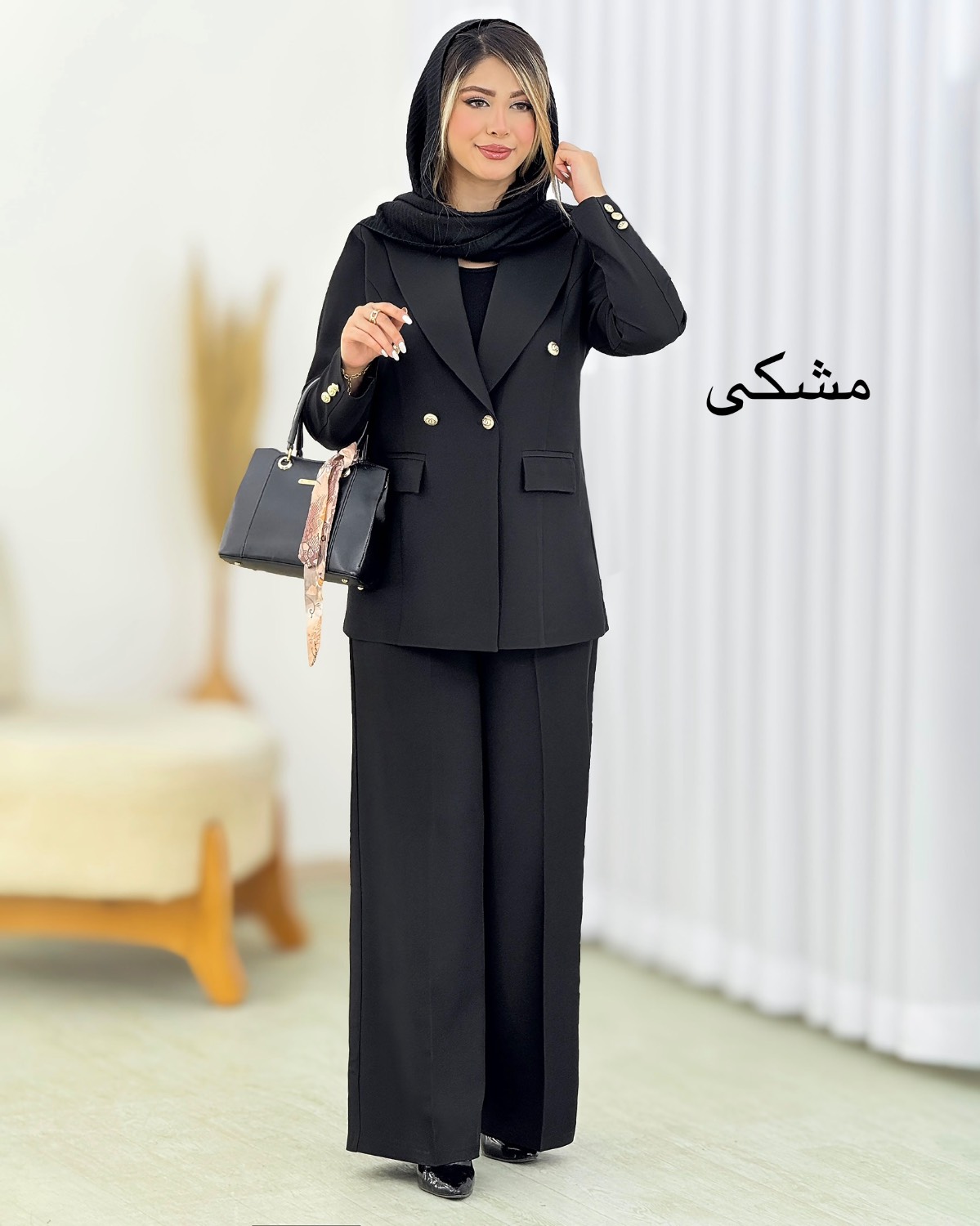 ست کت و شلوار بزیاق یقه انگلیسی کد i720
