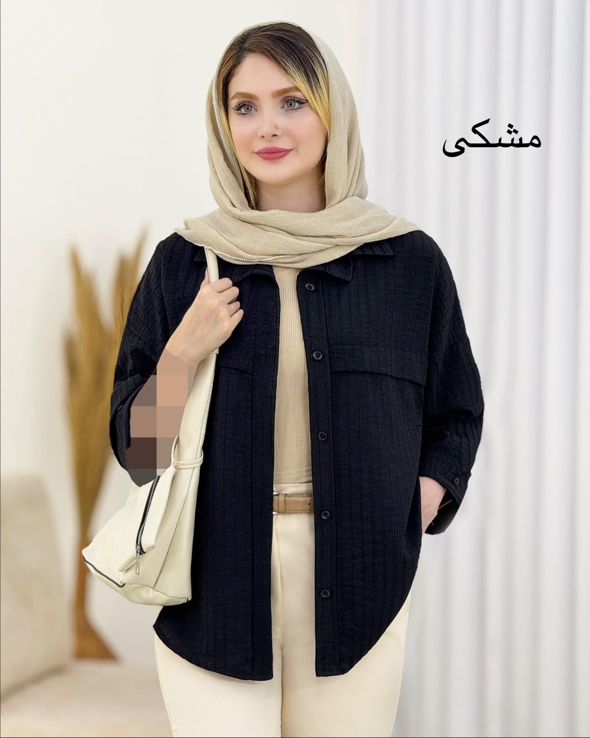 شومیز آستین پاکتی دکمه نما کد i711
