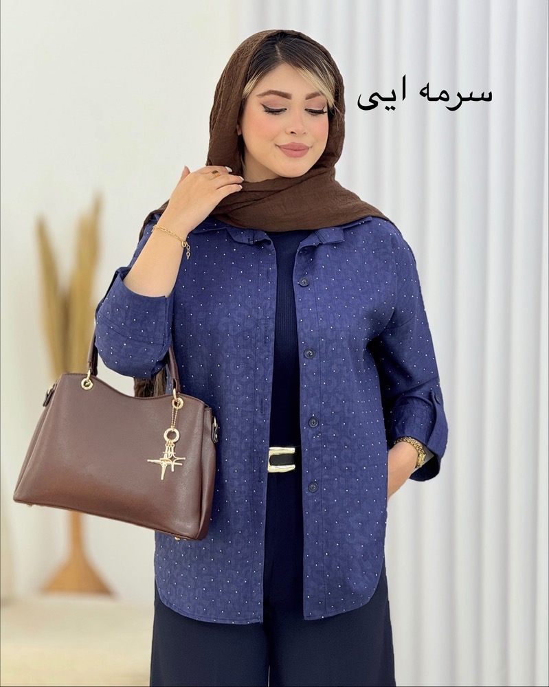 شومیز صوفیا نگینی پاگون‌دار کد i615