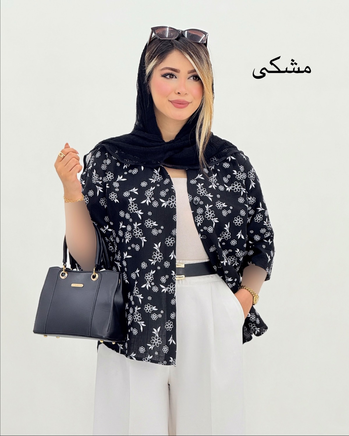 شومیز طرح گل پیگمنتی کد i805