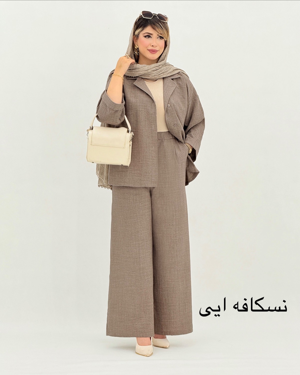 ست شومیز شلوار آستین پاکتی کد i777