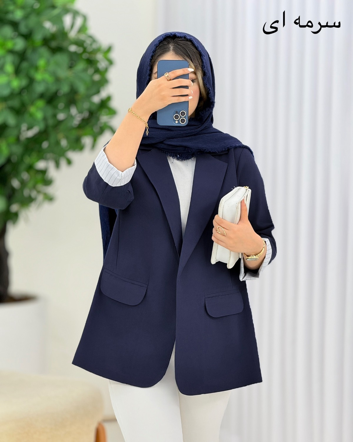 کت مچ راه راه لینن کد j058