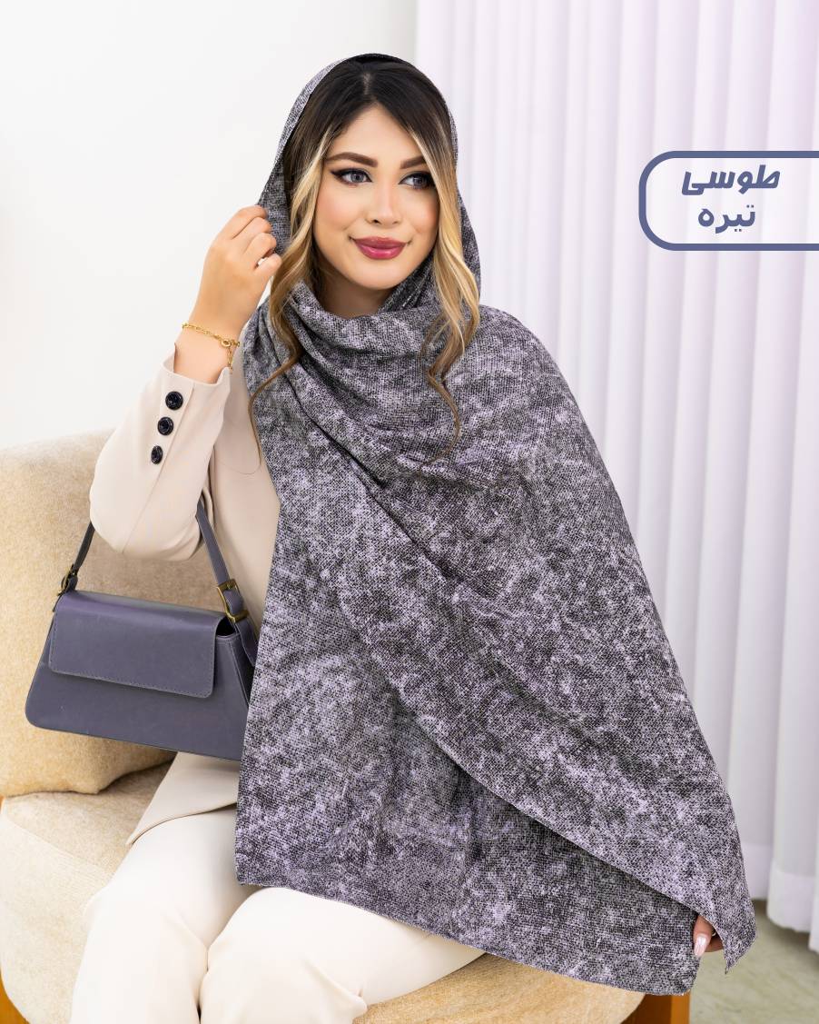 شال نخی لمه‌دار آبرنگی کد i642