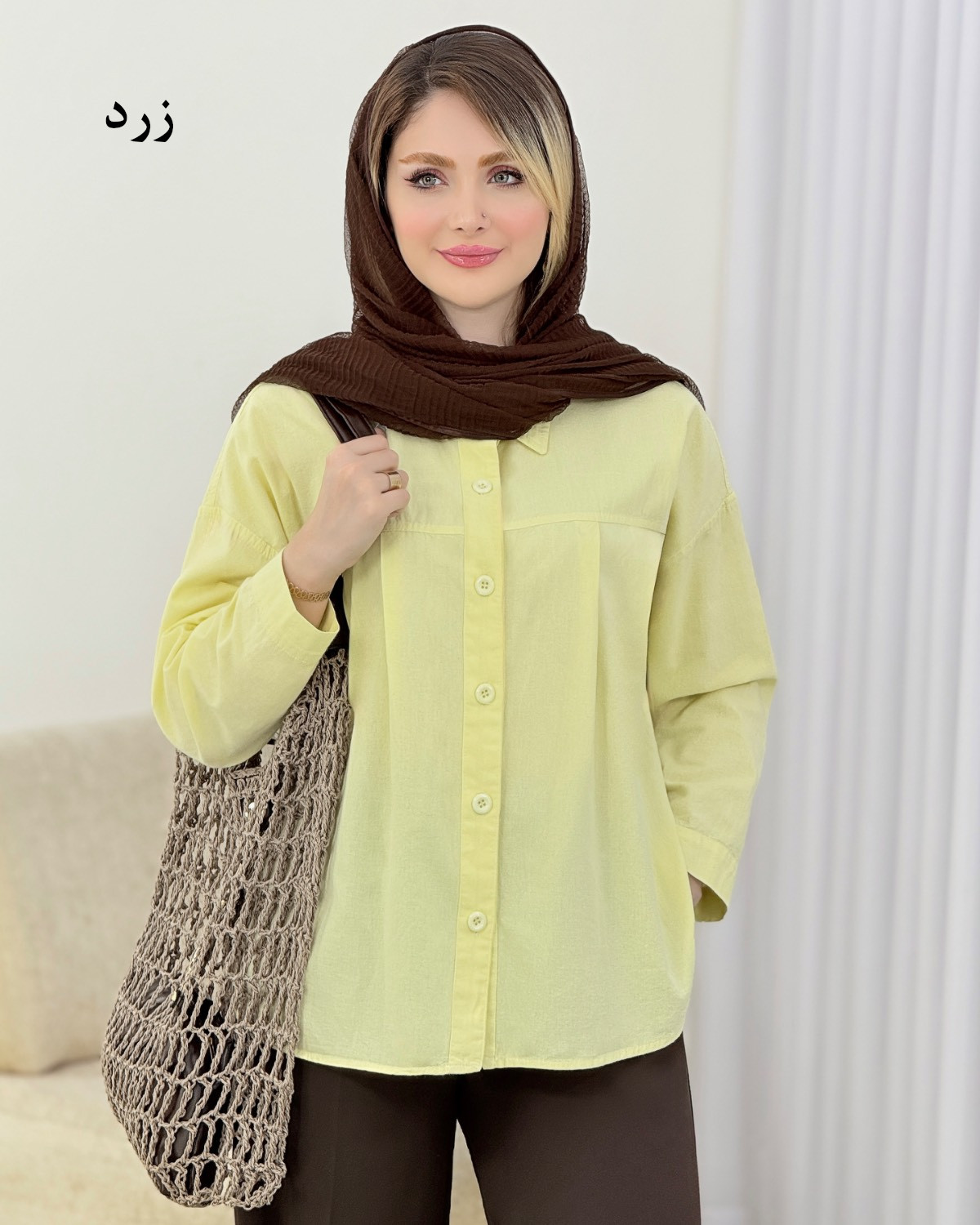 شومیز جلو پیله لینن کد i924