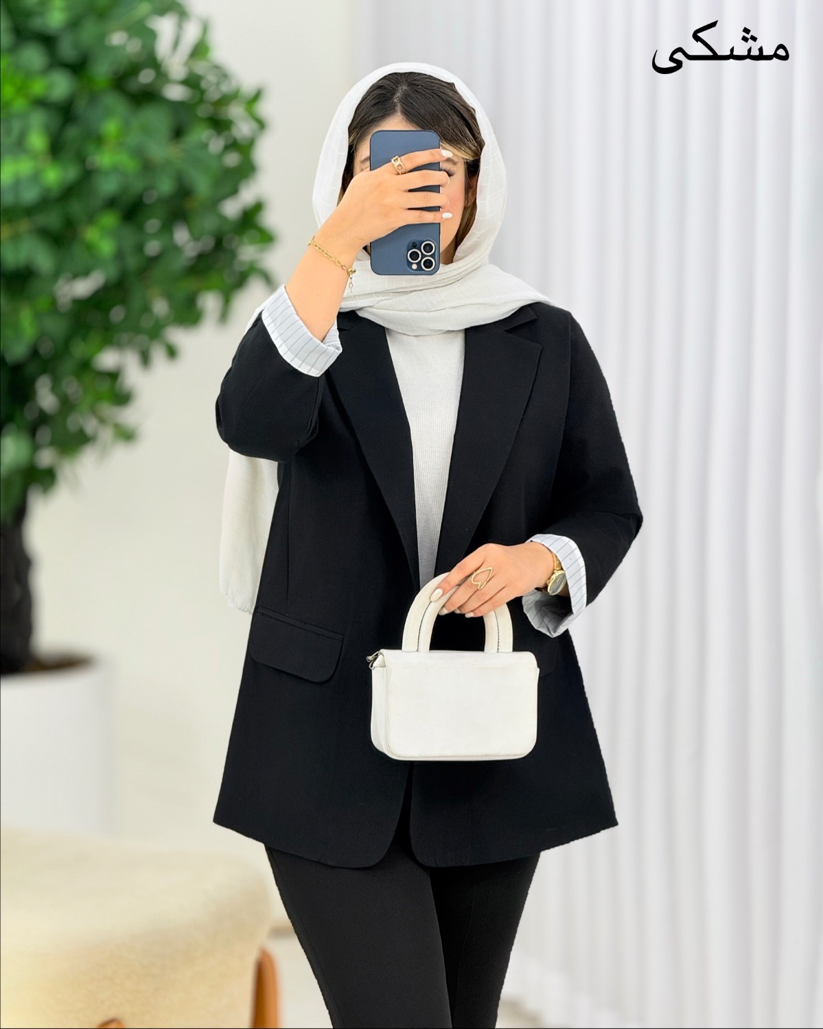 کت مچ راه راه لینن کد j058