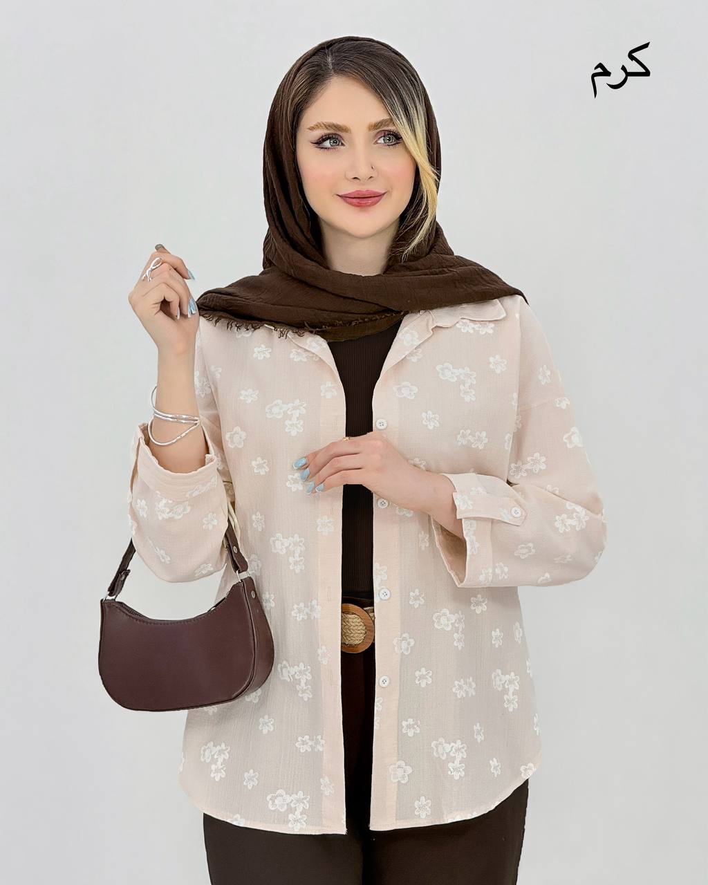 شومیز گل گچی کادنزا چاپی کد i986