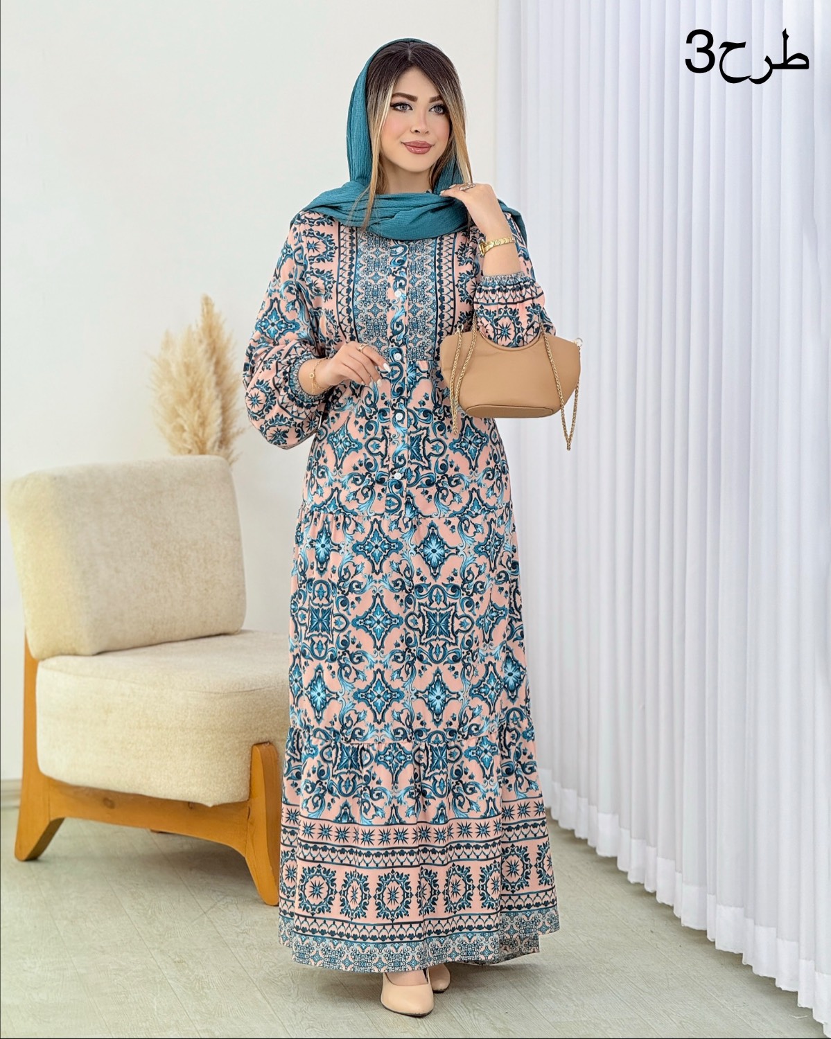 پیراهن ساحلی چین دار بوگاتی کد j012