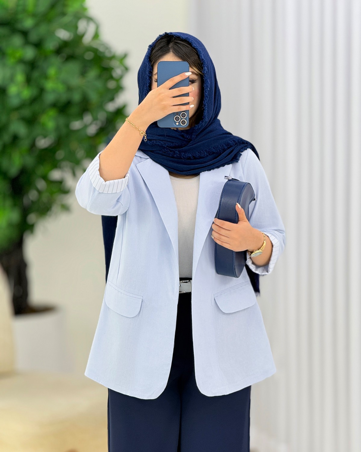 کت مچ راه راه لینن کد j058