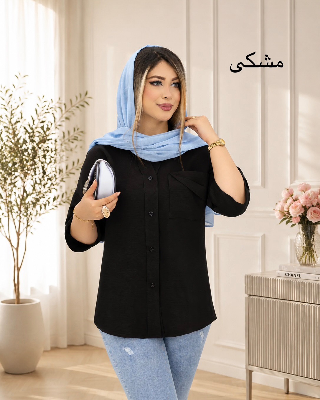 شومیز پری پاگون جیب دار کد i891