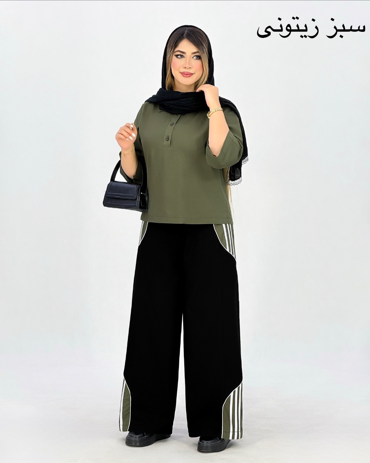 ست شومیز و شلوار لنین سه خط کد j073