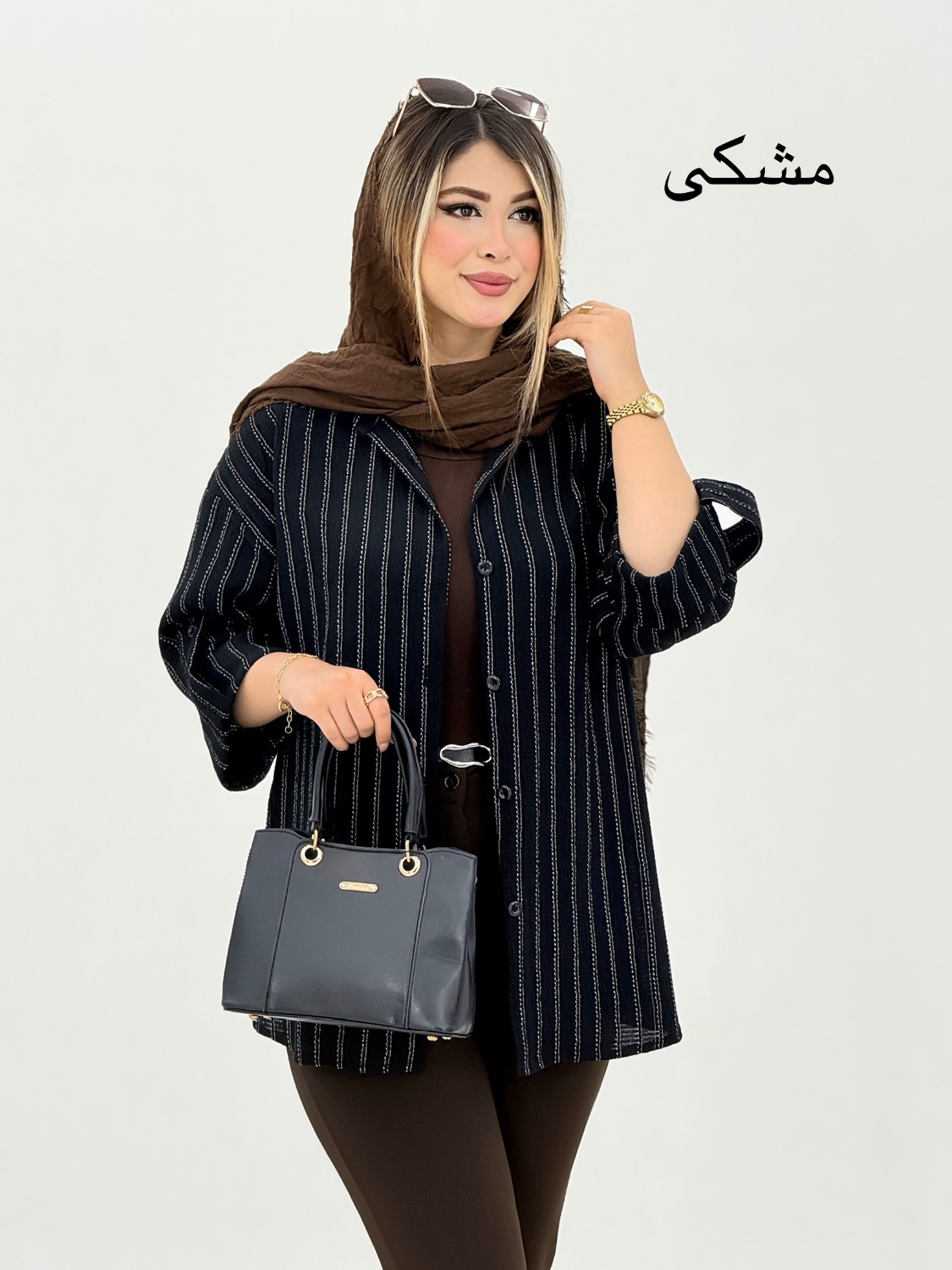 شومیز راه‌راه مراکشی آستین پاگون کد i873
