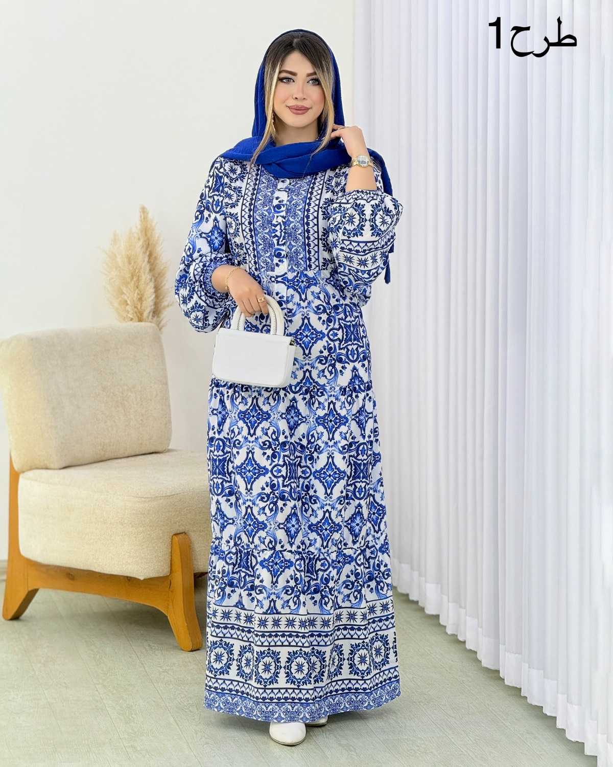 پیراهن ساحلی چین دار بوگاتی کد j012