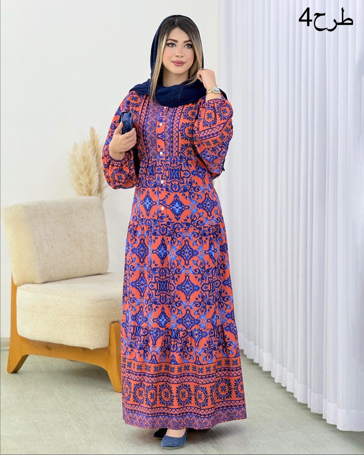 پیراهن ساحلی چین دار بوگاتی کد j012
