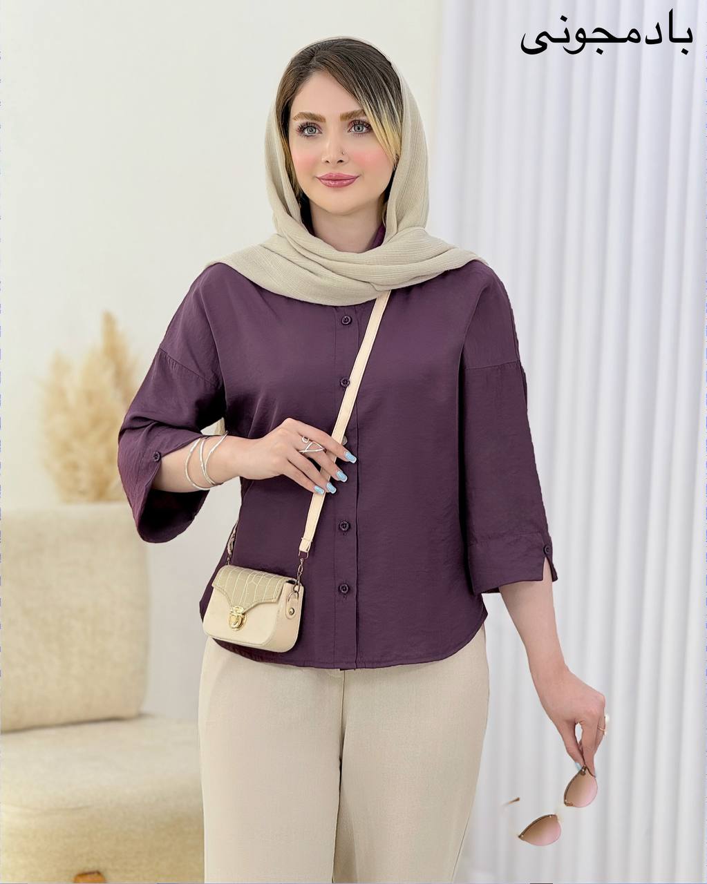 شومیز پیلی دار پری ژله ای کد j019