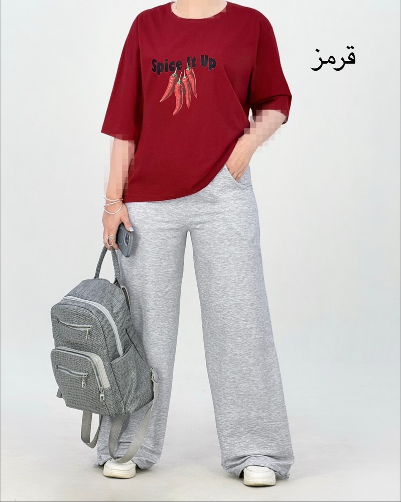 ست تیشرت و شلوار طرح فلفل کد j062