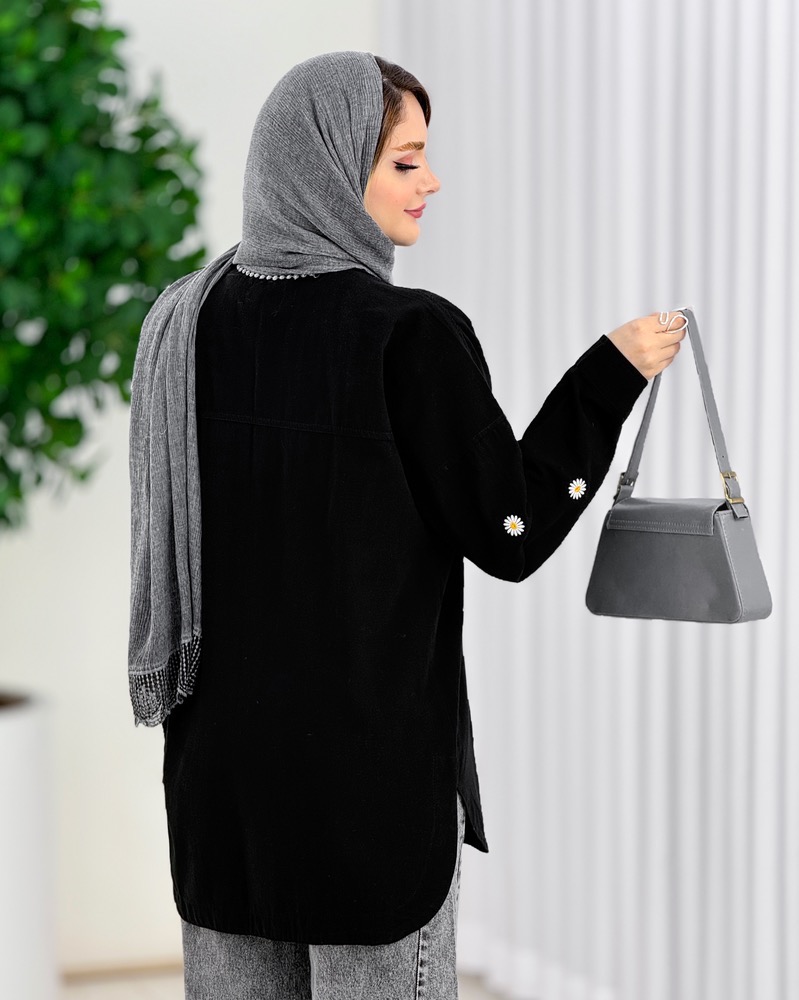شومیز دو جیب لیین طرح بابونه کد i960