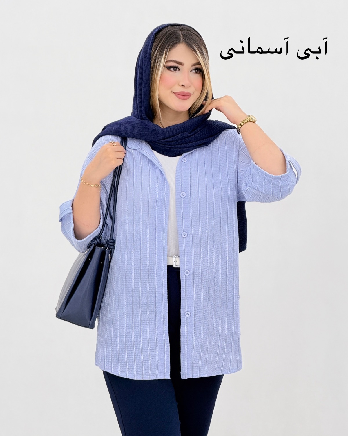 شومیز راه‌راه مراکشی آستین پاگون کد i873