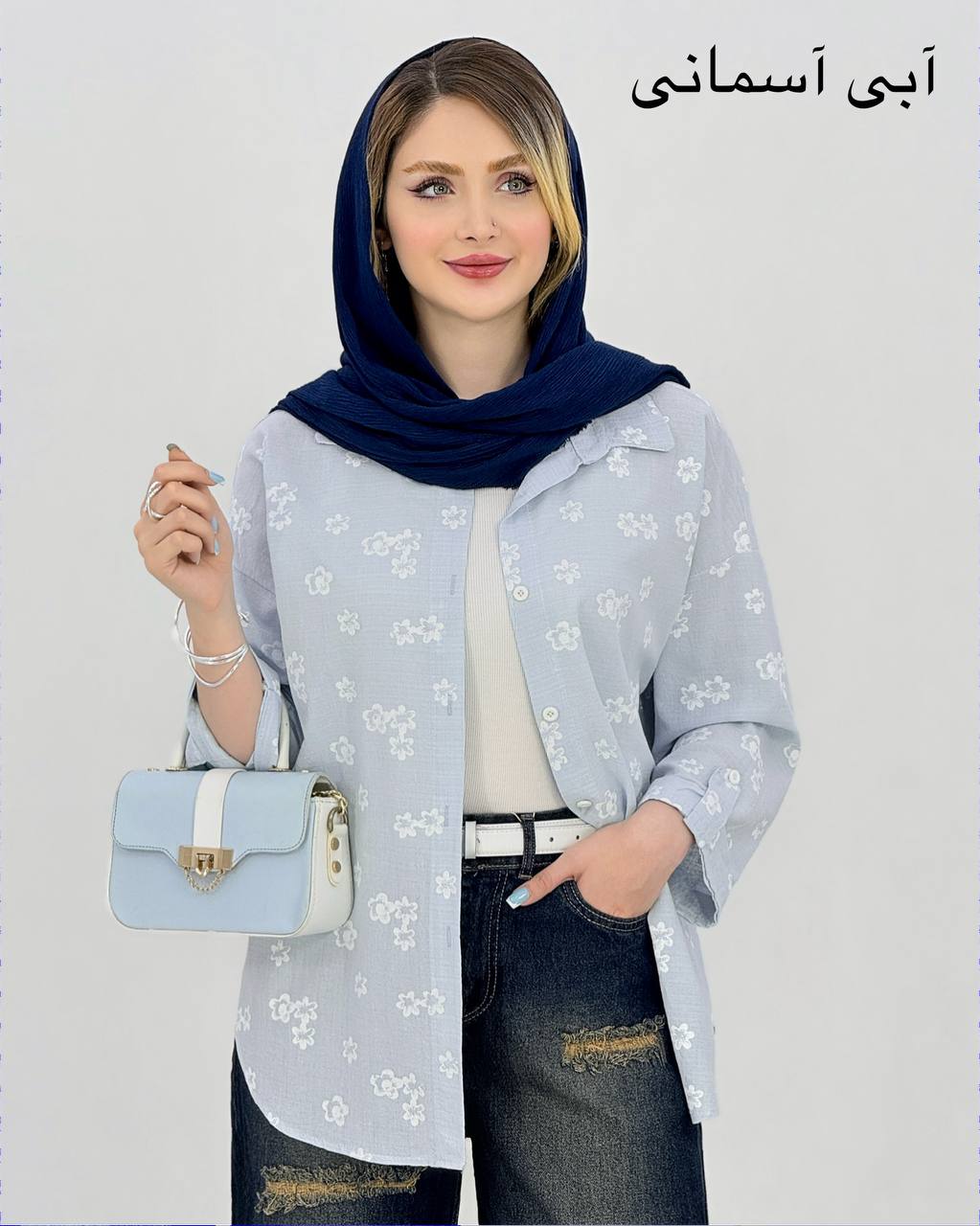 شومیز گل گچی کادنزا چاپی کد i986