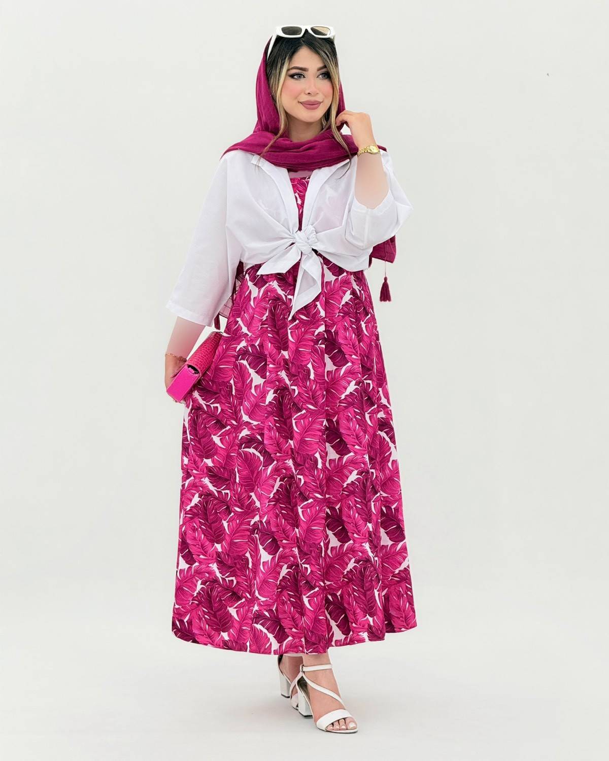 ست پیراهن ساحلی و شومیز گره ای کد i887