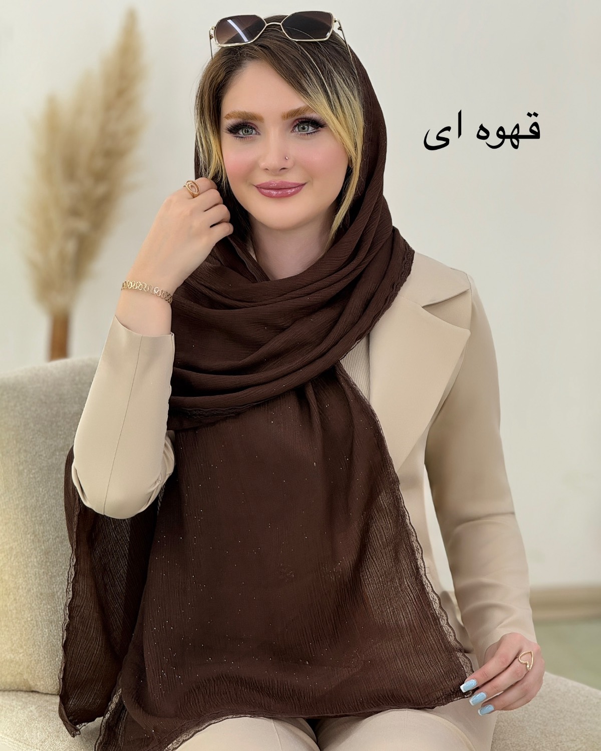 شال اکلیلی دور دانتل کد i932
